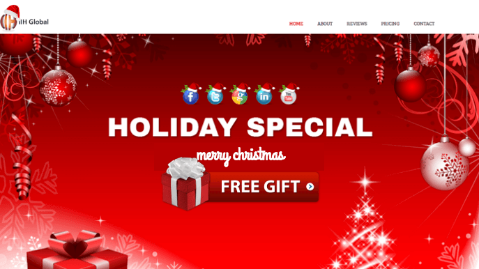 christmas special landing page design
