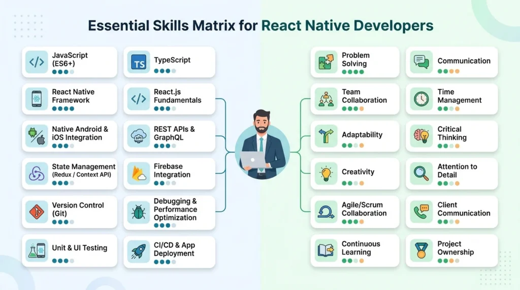 React Native developer skills matrix React Native developer skills matrix