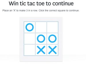 Tic Tac Toe Captcha