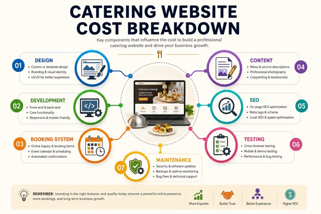 Catering website development cost factors Catering website development cost factors