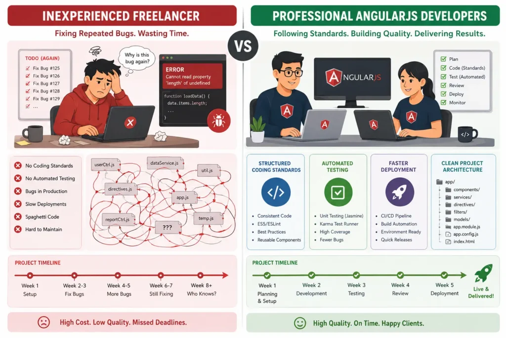 Professional AngularJS developers vs freelancers comparison Professional AngularJS developers vs freelancers comparison