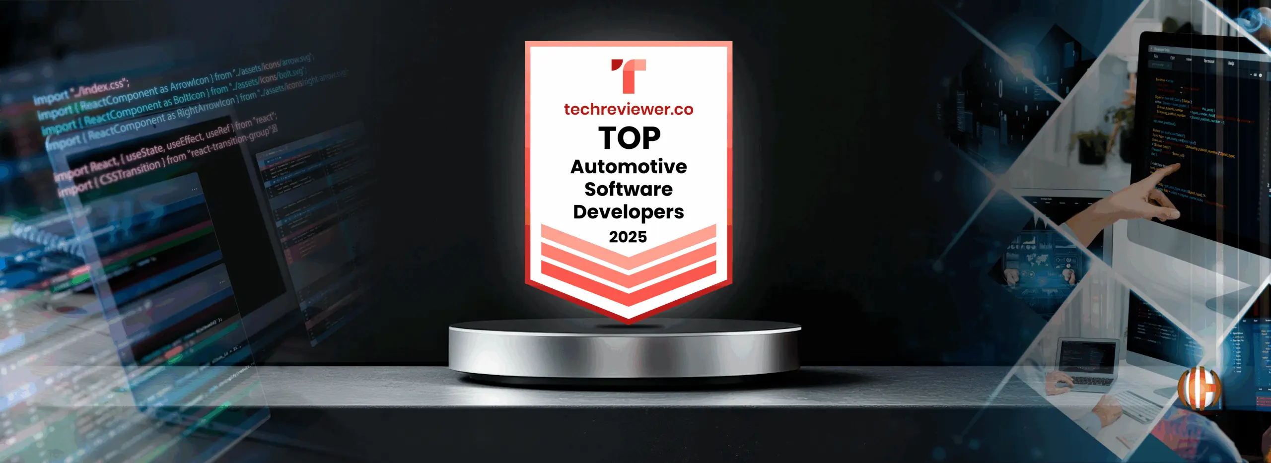 IIH Global recognized as a top automotive software development company in 2025 by Techreviewer.co, featuring cutting-edge coding and software development.