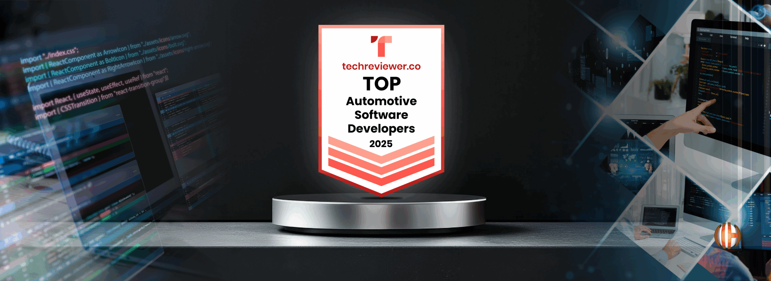 IIH Global recognized as a top automotive software development company in 2025 by Techreviewer.co, featuring cutting-edge coding and software development.