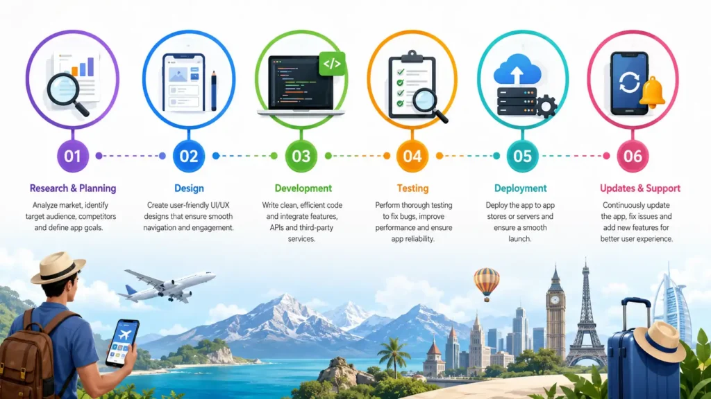 Travel app development process Travel app development process