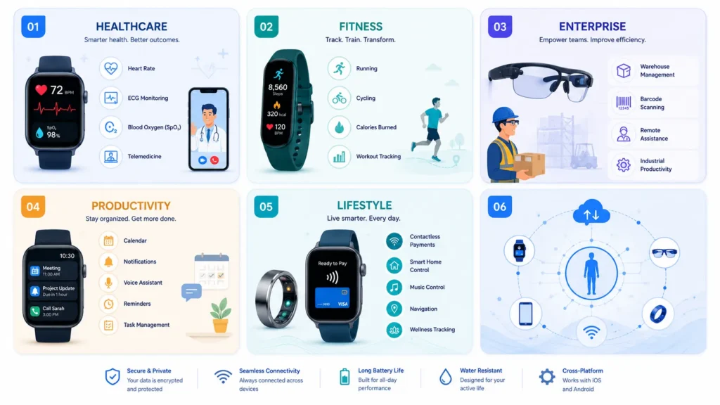 Types of Wearable Apps Types of Wearable Apps