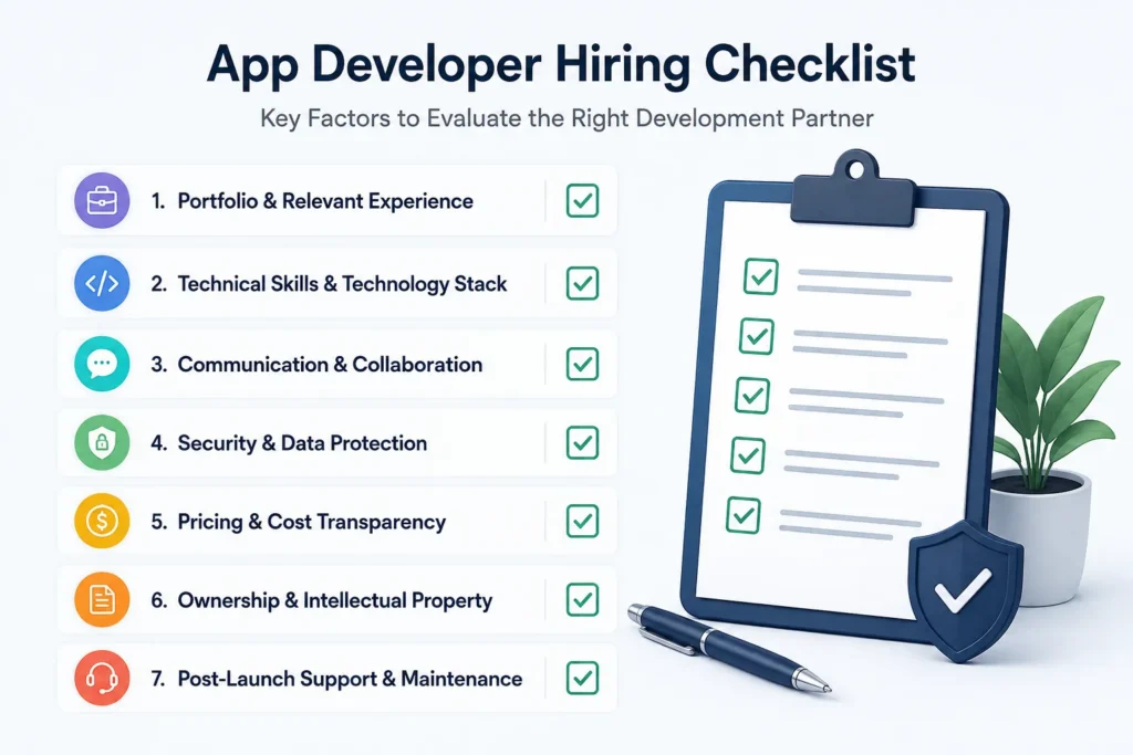 App Developer Hiring Checklist App Developer Hiring Checklist