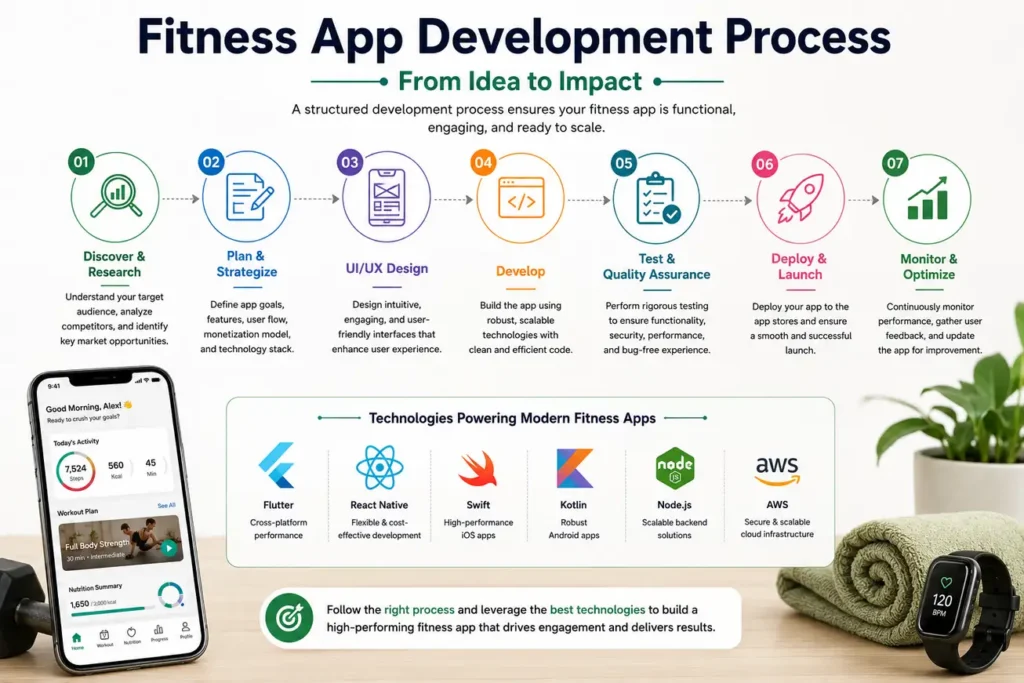 Fitness app development process Fitness app development process