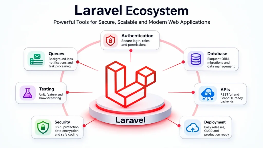 Laravel ecosystem infographic Laravel ecosystem infographic